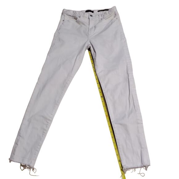 Banana Republic Mid-Rise Skinny Ankle Jean with Raw Hem Size 27 - Picture 3 of 11